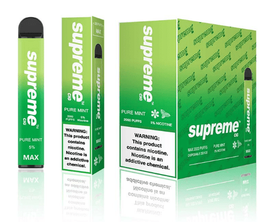 SUPREME MAX - Pure Mint [2000 Puffs] 10pcs - wholesale Smoke Shop