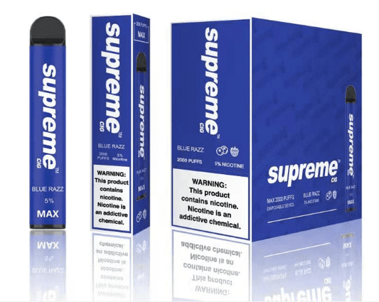 SUPREME MAX - Blue Razz [2000 Puffs] 10pcs - wholesale Smoke Shop