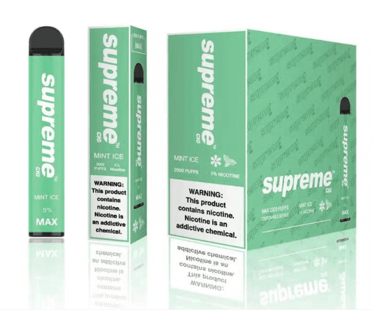SUPREME MAX - Mint Ice [2000 Puffs] 10pcs - wholesale Smoke Shop