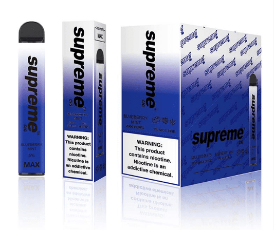 SUPREME MAX - Blueberry Mint [2000 Puffs] 10pcs - wholesale Smoke Shop