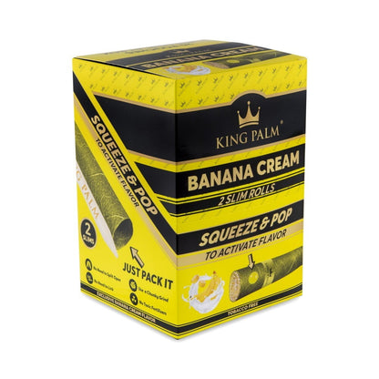 KING PALM 2 Pack [Banana Cream Slim Rolls] 20ct - wholesale Smoke Shop