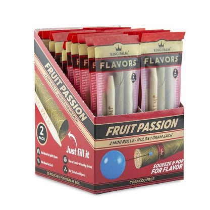 KING PALM 2 Pack [Passion Fruit Mini Rolls] 20ct - wholesale Smoke Shop