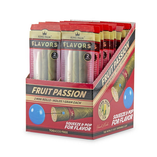KING PALM 2 Pack [Passion Fruit Mini Rolls] 20ct - wholesale Smoke Shop