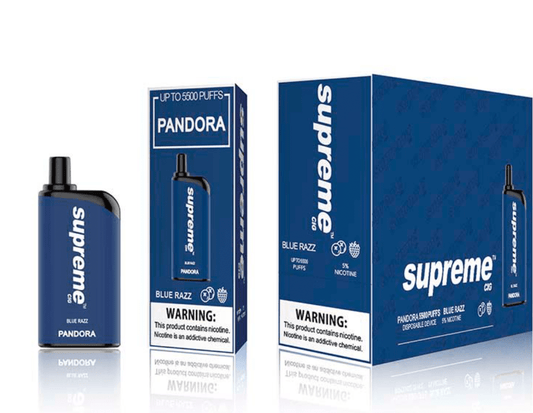 SUPREME PANDORA  - Blue Razz [5500 Puffs] 5pcs - wholesale Smoke Shop