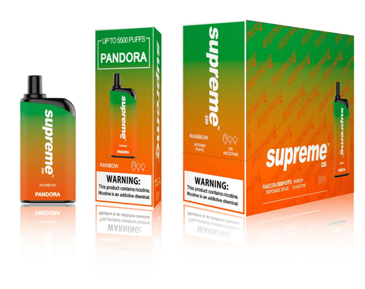 SUPREME PANDORA  - Rainbow [5500 Puffs] 5pcs - wholesale Smoke Shop
