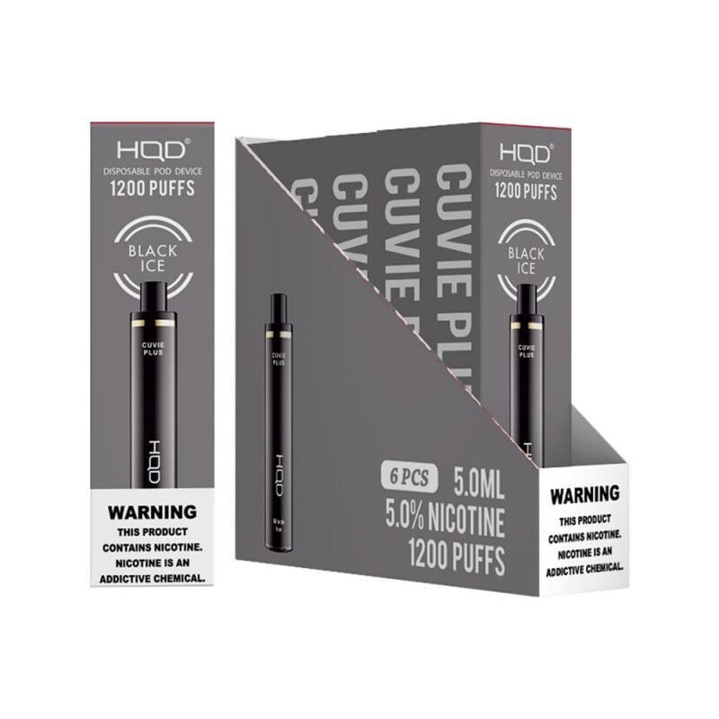 HQD CURVIE- Black Ice [7000 Puffs] 6ct - wholesale Smoke Shop