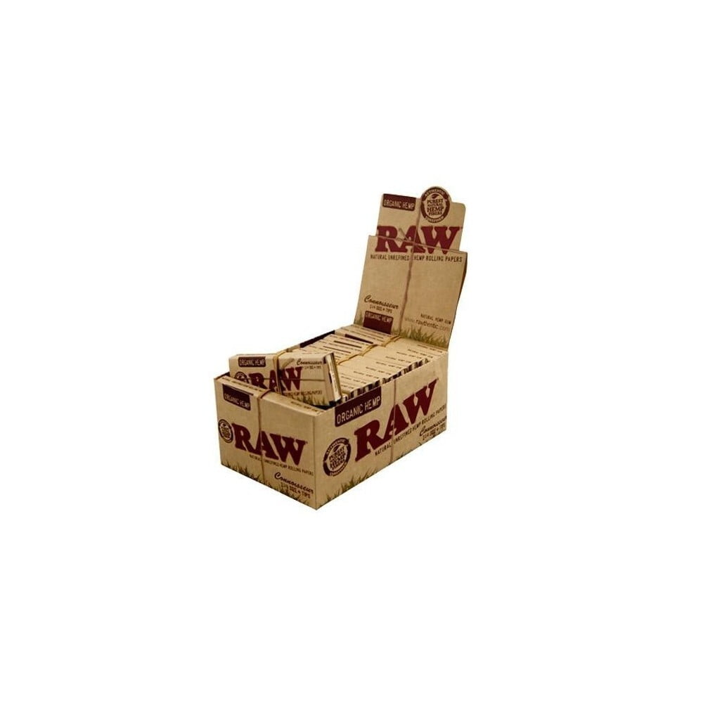 RAW Organic Rolling Papers + Tips [1-1/4"] 24ct - wholesale Smoke Shop